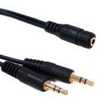 POWERTECH καλώδιο 3.5mm σε 2x 3.5mm CAB-J028, 0.20m, μαύρο - 5210131027295
