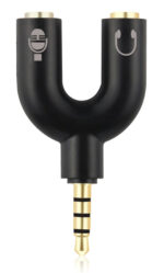 POWERTECH αντάπτορας 3.5mm σε 2x 3.5mm CAB-J043, μαύρο - 5210131027929
