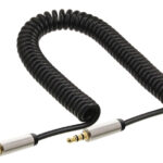 POWERTECH καλώδιο ήχου 3.5mm CAB-J058, spiral, gold plated, 1.8m, μαύρο - 5210131076989