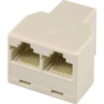 POWERTECH Αντάπτορας RJ45 (F) σε 2x RJ45 (F) CAB-N128, λευκό - 5210131034392