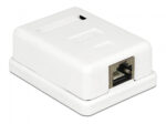 POWERTECH επιτοίχια πρίζα δικτύου CAB-N129, 1 θύρας, Cat.6 UTP, λευκή - 5210131002339