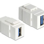 POWERTECH USB 3.0 adapter CAB-N152 για patch panel, λευκό - 5210131017227
