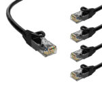 POWERTECH καλώδιο δικτύου CAB-N403-5, Cat 6 U/UTP, CCA, 250Hz, 1m, μαύρο, 5τμχ - 5210131115947