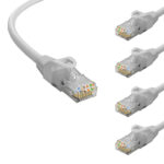POWERTECH καλώδιο δικτύου CAB-N414-5, Cat 6 U/UTP, CCA, 250Hz, 0.5m, γκρι, 5τμχ - 5210131115909