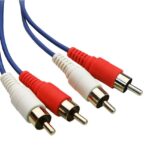POWERTECH καλώδιο 2x RCA σε 2x RCA CAB-R001, 1.5m, μπλε - 5210131015179