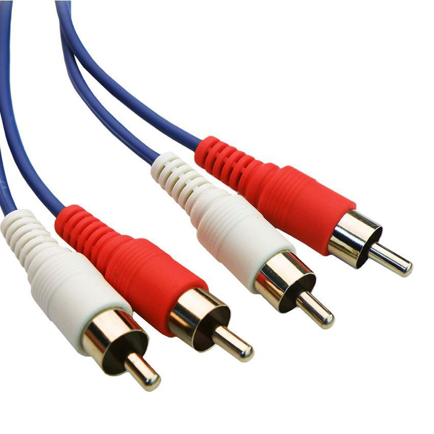 CAB-R002-new POWERTECH καλώδιο 2x RCA σε 2x RCA CAB-R002, 3m, μπλε - 5210131014974 - Image 1