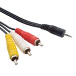POWERTECH καλώδιο 3x RCA (M) σε jack 3.5mm (M) CAB-R010, 1.5m - 5210131014998