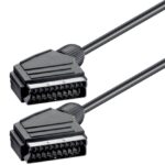 POWERTECH Καλώδιο Scart 21pin σε Scart 21pin CAB-S001, 1.4m, μαύρο - 5210131014714