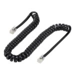 POWERTECH καλώδιο τηλεφώνου RJ10 4P4C CAB-T015, Spiral, 5m, μαύρο - 5210131021781
