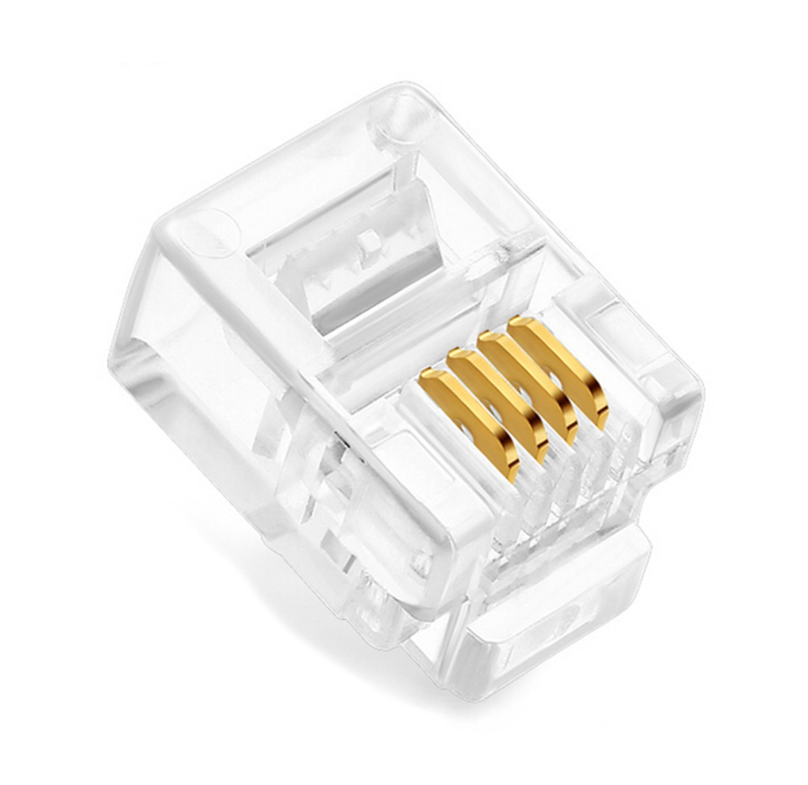 CAB-T024 POWERTECH Plug Γραμμής Τηλεφώνου RJ11 6p4c, 100τεμ - 5210131009116 - Image 1