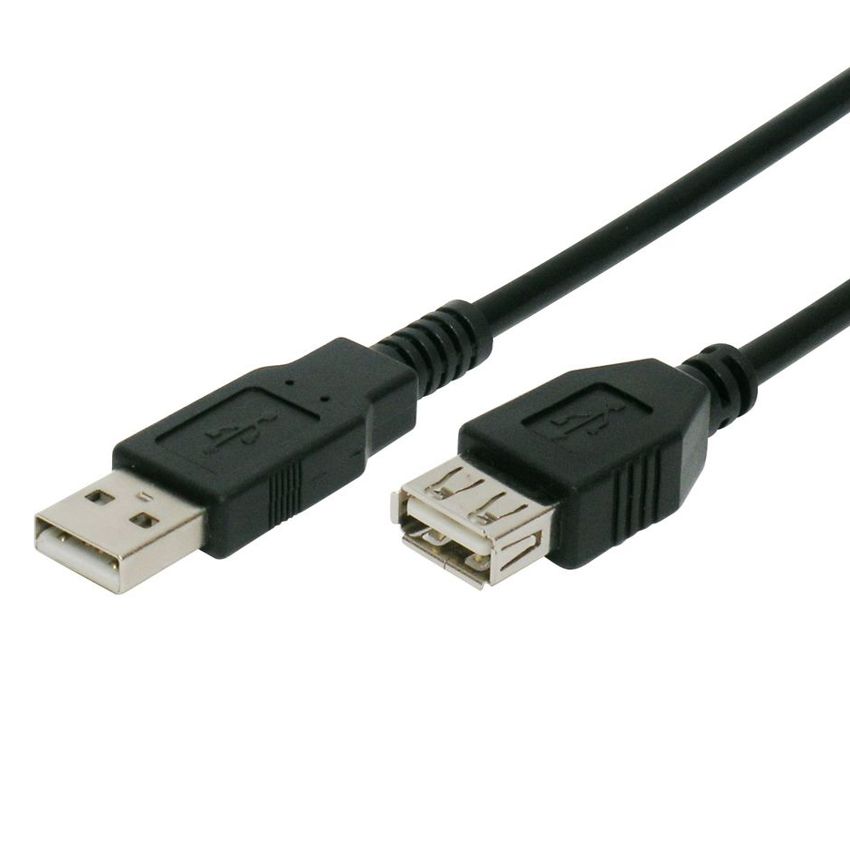 CAB-U013 POWERTECH καλώδιο προέκτασης USB CAB-U013, 480Mbps, 5m, μαύρο - 5210131014677 - Image 1