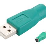 POWERTECH αντάπτορας USB 2.0 αρσενικό σε PS2 θηλυκό CAB-U020, πράσινος - 5210131018149
