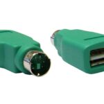 POWERTECH αντάπτορας USB 2.0 θηλυκό σε PS2 αρσενικό CAB-U021, πράσινος - 5210131018156