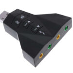 POWERTECH κάρτα ήχου USB CAB-U037, 7.1CH, έξοδος μικρόφωνου & ακουστικού - 5210131036839