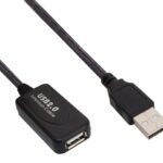 POWERTECH καλώδιο προέκτασης USB CAB-U041, ενισχυτής, 480Mbps 10m, μαύρο - 5210131009314