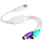 POWERTECH καλώδιο USB σε 2x PS2 θηλυκό CAB-U047, 0.20m, λευκό - 5210131029374