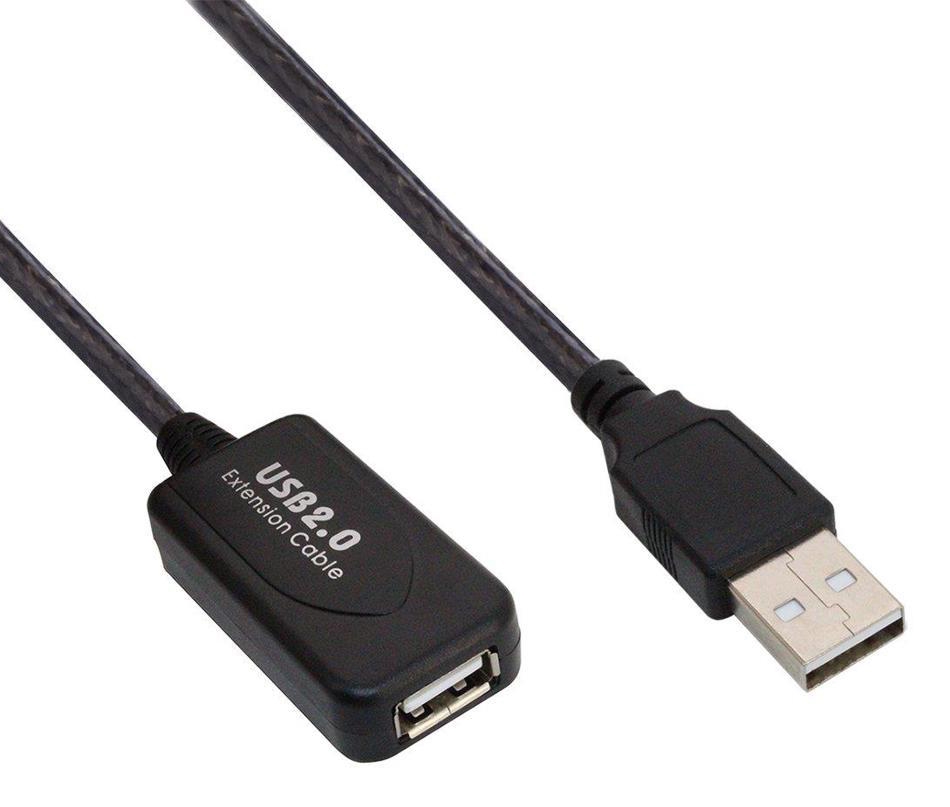 CAB-U056 POWERTECH καλώδιο προέκτασης USB CAB-U056, ενισχυτής, 480Mbps 25m, μαύρο - 5210131009338 - Image 1