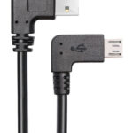 POWERTECH καλώδιο USB σε USB Micro CAB-U132, 90°, Easy USB, 0.5m, μαύρο - 5210131031063