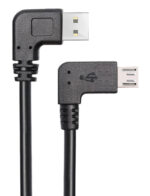 POWERTECH καλώδιο USB σε USB Micro CAB-U132, 90°, Easy USB, 0.5m, μαύρο - 5210131031063