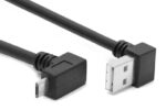 POWERTECH καλώδιο USB σε USB Micro CAB-U137, 90°, Easy USB, 1m, μαύρο - 5210131031117