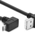POWERTECH καλώδιο USB σε USB Micro CAB-U137, 90°, Easy USB, 1m, μαύρο - 5210131031117
