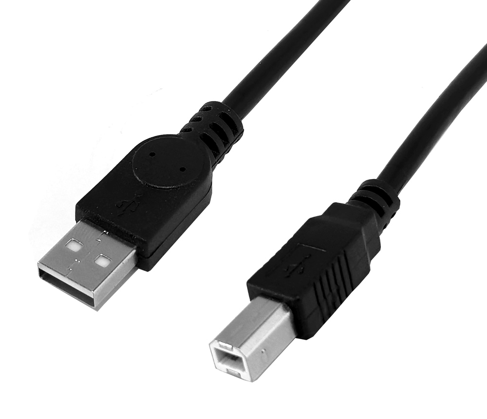 CAB-U159 POWERTECH καλώδιο USB σε USB Type Β CAB-U159, 480Mbps, 1.5m, μαύρο, 10τμχ - 5210131114858 - Image 1