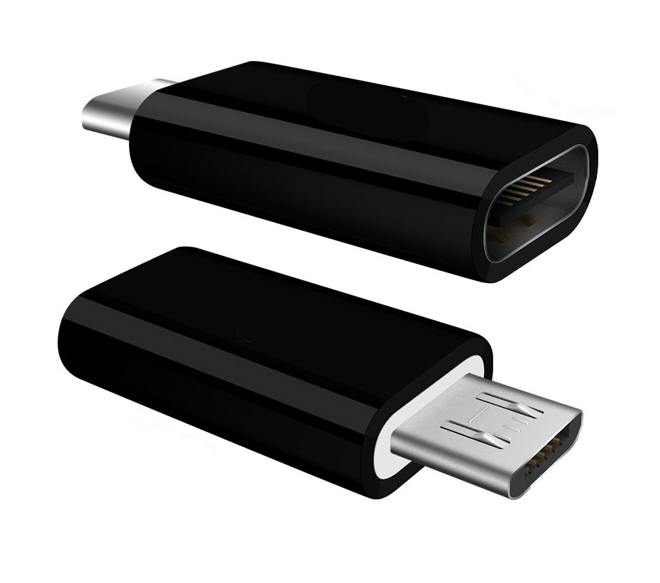 CAB-UC020 POWERTECH αντάπτορας Micro USB σε USB-C θηλυκό CAB-UC020, OTG, μαύρος - 5210131021903 - Image 1
