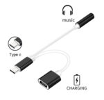 POWERTECH αντάπτορας USB-C σε USB-C & 3.5mm θηλυκό CAB-UC030, λευκός - 5210131004487 - Image 2