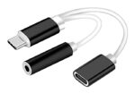 POWERTECH αντάπτορας USB-C σε USB-C & 3.5mm θηλυκό CAB-UC030, λευκός - 5210131004487
