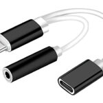 POWERTECH αντάπτορας USB-C σε USB-C & 3.5mm θηλυκό CAB-UC030, λευκός - 5210131004487