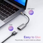 POWERTECH αντάπτορας USB-C σε HDMI CAB-UC086, 4K/60Hz, γκρι - 5210131096475 - Image 2