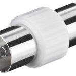 POWERTECH αντάπτορας καλωδίου κεραίας CAB-V030, θηλυκό, λευκός, 5τμχ - 5210131035931