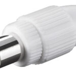 POWERTECH βύσμα κεραίας PAL CAB-V031, θηλυκό, 15.88mm, λευκό, 5τμχ - 5210131035948