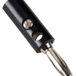 POWERTECH βύσμα μπανάνα plug CAB-V038, αρσενικό, 4.5mm, μαύρο, 4τμχ - 5210131036006