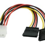 POWERTECH καλώδιο ρεύματος IDE σε 2x SATA CAB-W003, 20cm - 5210131009642