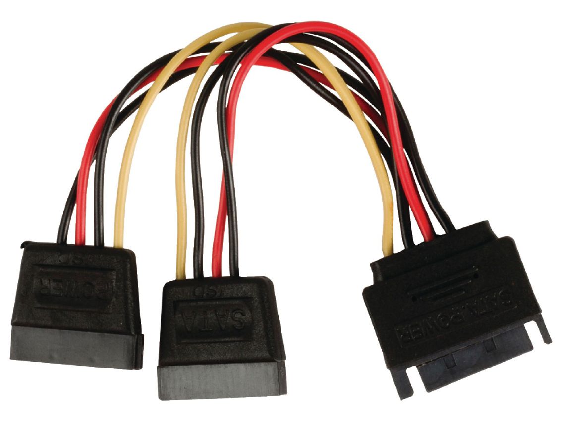 CAB-W012 POWERTECH καλώδιο SATA 15pin male σε 2x 15pin female CAB-W012 - 5210131014844 - Image 1