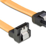 POWERTECH Καλώδιο SATA III 7pin σε 7pin 90° CAB-W026, Metal Clip, 0.35m - 5210131006917