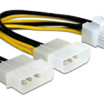 POWERTECH καλώδιο 2x molex 3pin σε 1x 8pin CAB-W041, 0.15m - 5210131045022