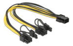 POWERTECH καλώδιο PCIe 6pin σε 2x 8pin CAB-W044, 30cm - 5210131049464 - Image 2