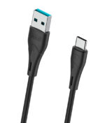 CELEBRAT καλώδιο USB-C σε USB CB-18T, 3A, 480Mbps, 1m, μαύρο - 6925146981522