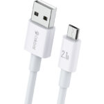 CELEBRAT καλώδιο Micro USB σε USB CB-24M, 2.1A, 1.2m, λευκό - 6925146982222