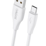 CELEBRAT καλώδιο USB-C σε USB CB-31A, 3A, 480Mbps, 1m, λευκό - 6925146983038