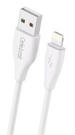 CELEBRAT καλώδιο Lightning σε USB CB-31, 3A, 480Mbps, 1m, λευκό - 6925146983045