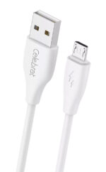 CELEBRAT καλώδιο micro USB σε USB CB-31, 3A, 480Mbps, 1m, λευκό - 6925146983052