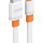 CELEBRAT καλώδιο USB-C σε USB CB-33C, flat, 3A, 1m, λευκό - 6925146983120