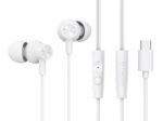 CELEBRAT earphones με μικρόφωνο G38, USB-C σύνδεση, 10mm, 1.2m, λευκά - 6925146951815