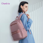 CHANTRIA γυναικεία τσάντα πλάτης CB00649 με θήκη laptop 14", 14.3L, μωβ - 6970672357198 - Image 2