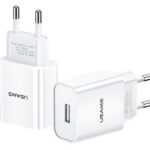 USAMS φορτιστής τοίχου T18, 1x USB, 2.1A, λευκός - 6958444968049