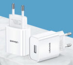 USAMS φορτιστής τοίχου T18, 1x USB, 2.1A, λευκός - 6958444968049 - Image 2