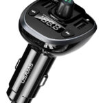 USAMS FM transmitter με οθόνη US-CC115, 2x USB, SD card, 3.4A, μαύρο - 6958444925387